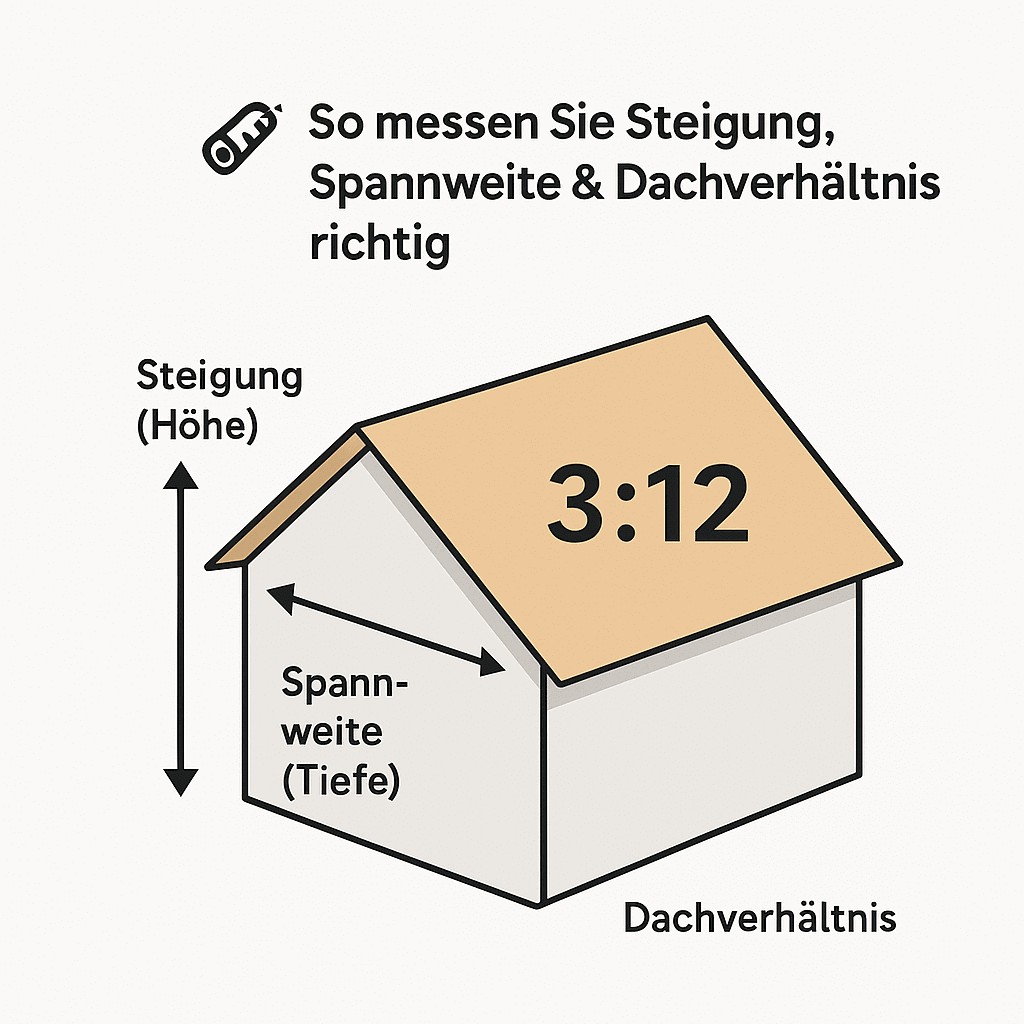 Dachsteigung für Photovoltaikanlage berechnen